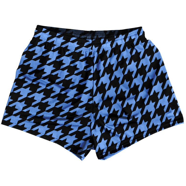 Blue Carolina And Black Houndstooth Womens & Girls Sport Shorts End Made In USA