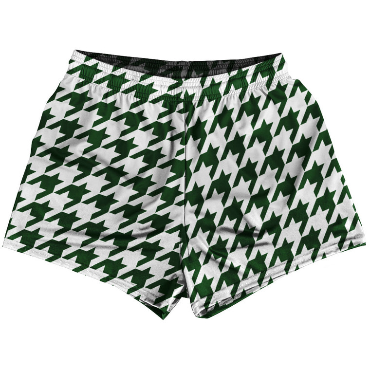 Green Hunter And White Houndstooth Womens & Girls Sport Shorts End Made In USA