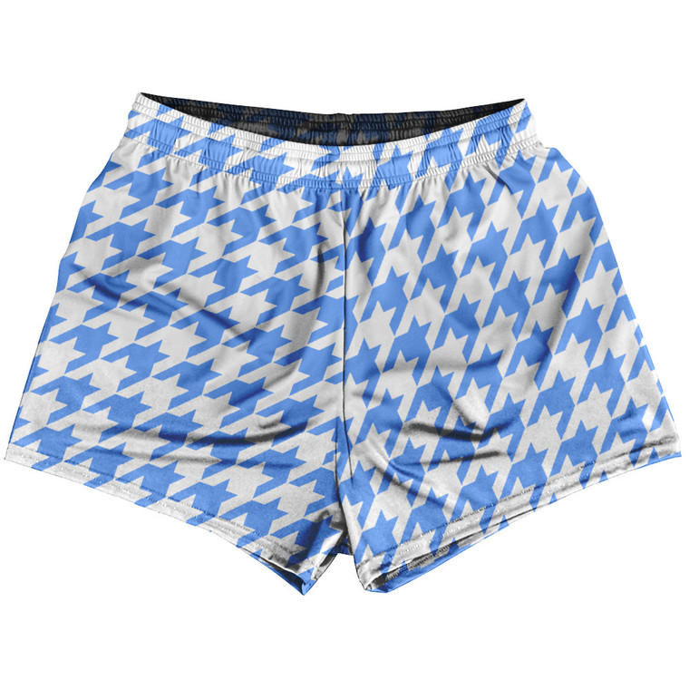 Blue Carolina And White Houndstooth Womens & Girls Sport Shorts End Made In USA