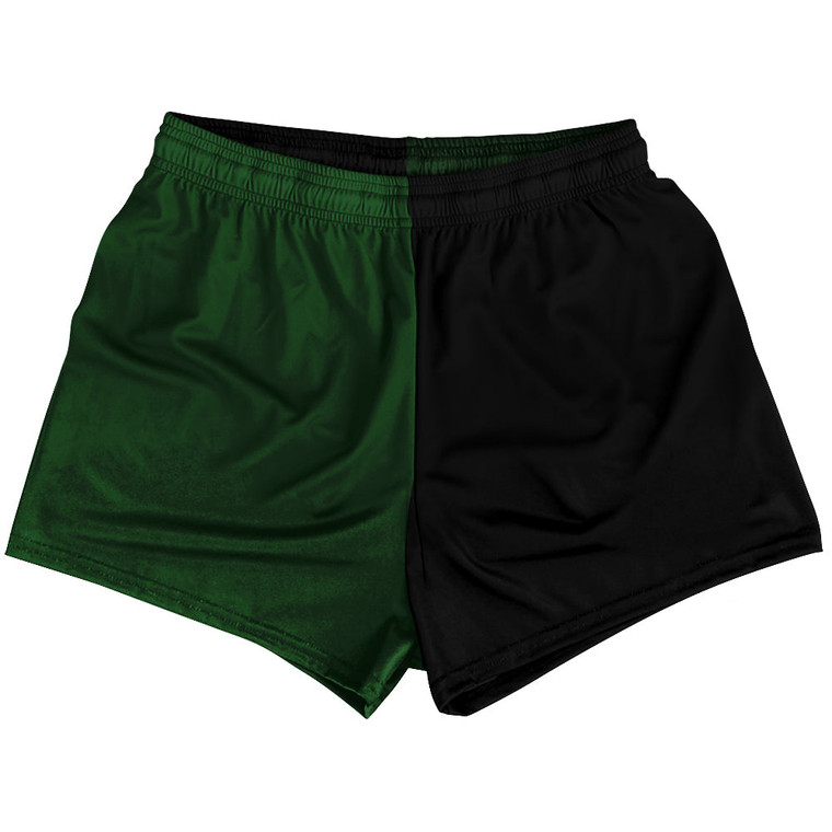 Green Hunter And Black Quad Color Womens & Girls Sport Shorts End Made In USA