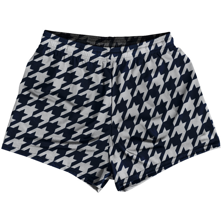 Blue Navy And Grey Medium Houndstooth Womens & Girls Sport Shorts End Made In USA