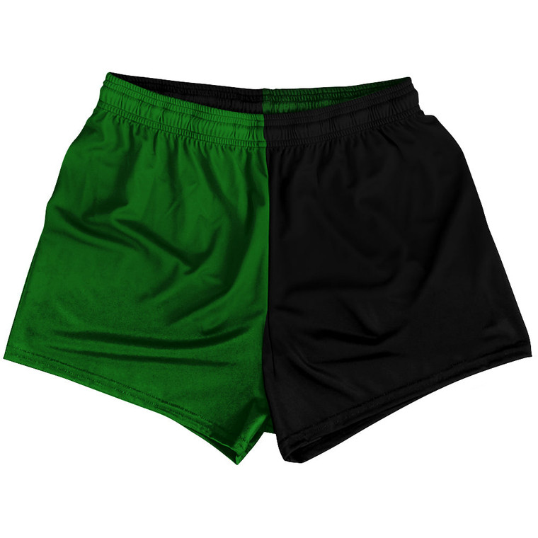 Green Kelly And Black Quad Color Womens & Girls Sport Shorts End Made In USA