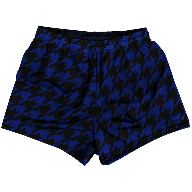 Blue Royal And Black Houndstooth Womens & Girls Sport Shorts End Made In USA