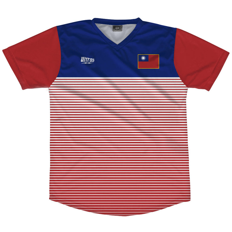 Chinese Taipei Rise Soccer Jersey Made In USA - Blue Red