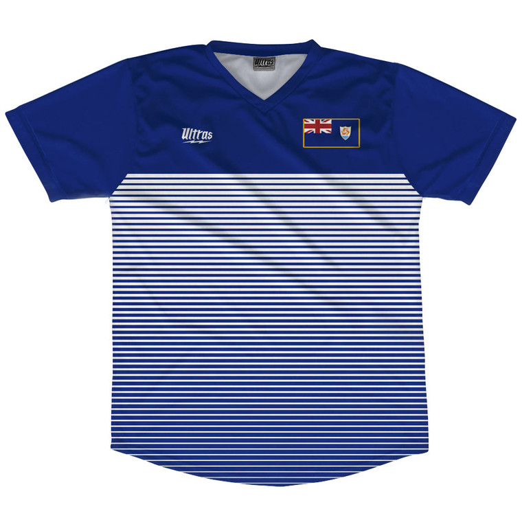 Anguilla Rise Soccer Jersey Made In USA - Blue White