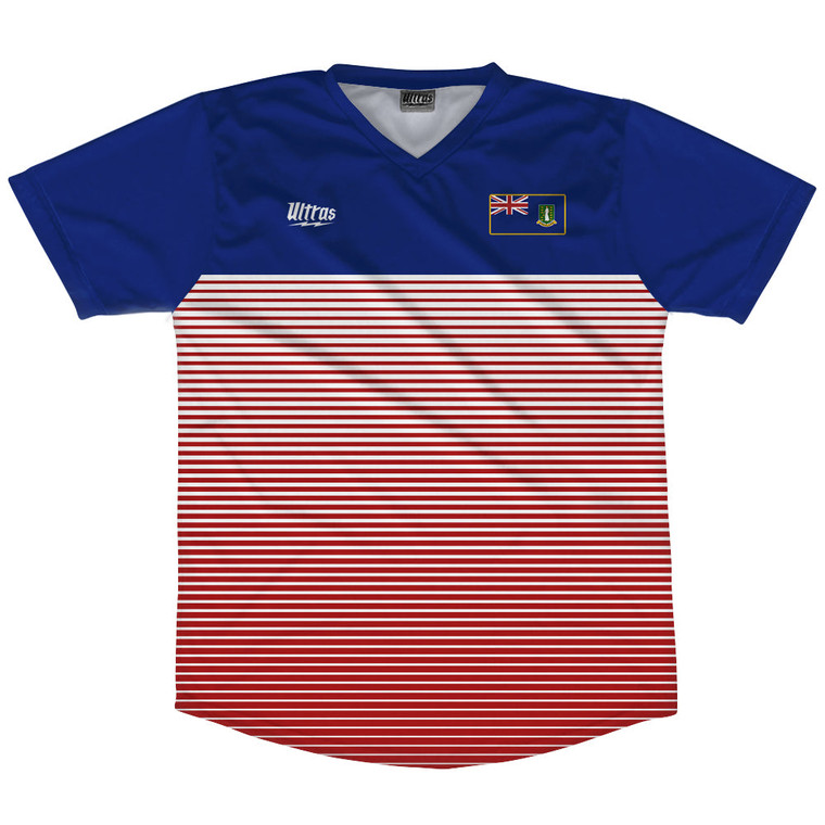 British Virgin Islands Rise Soccer Jersey Made In USA - Blue Red