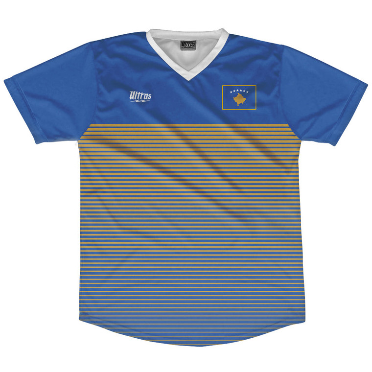 Kosovo Rise Soccer Jersey Made In USA - Blue Yellow