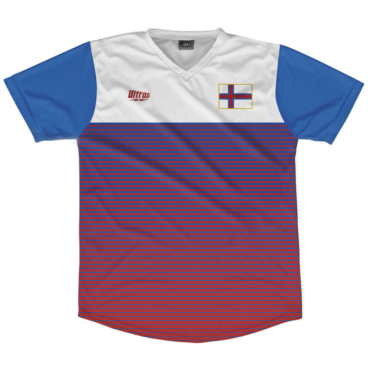 Faroe Islands Rise Soccer Jersey Made In USA - White Red