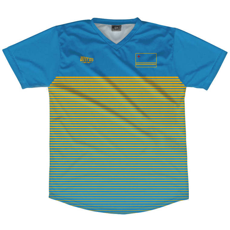 Aruba Rise Soccer Jersey Made In USA - Blue Yellow