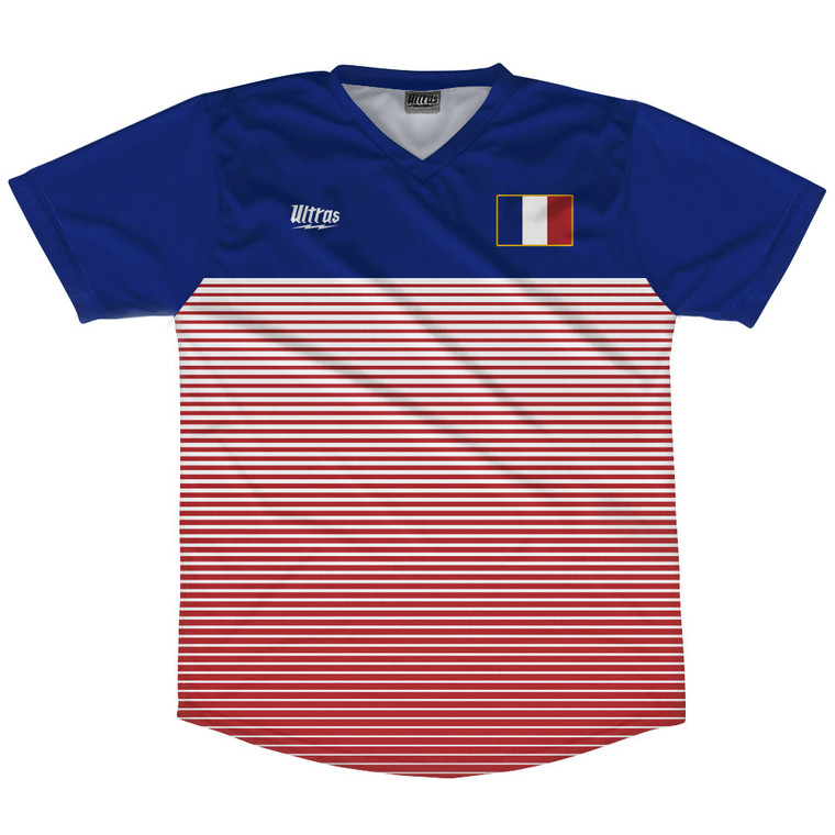 France Rise Soccer Jersey Made In USA - White Blue