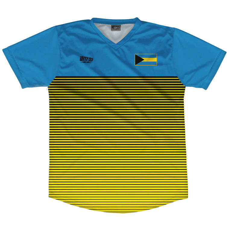 Bahamas Rise Soccer Jersey Made In USA - Blue Yellow