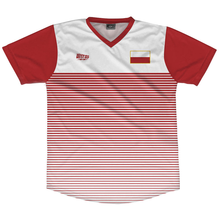 Poland Rise Soccer Jersey Made In USA - White Red