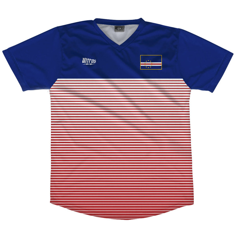 Cape Verde Rise Soccer Jersey Made In USA - Blue Red