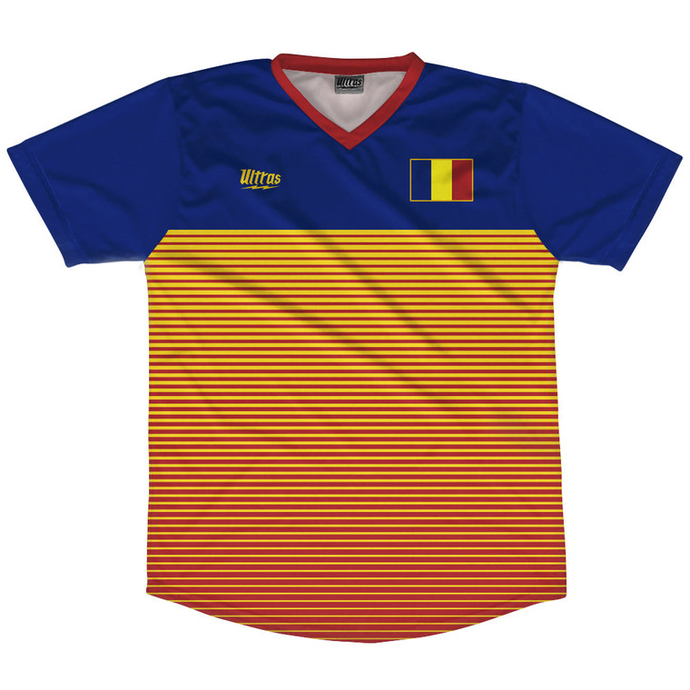 Romania Rise Soccer Jersey Made In USA - Yellow Blue