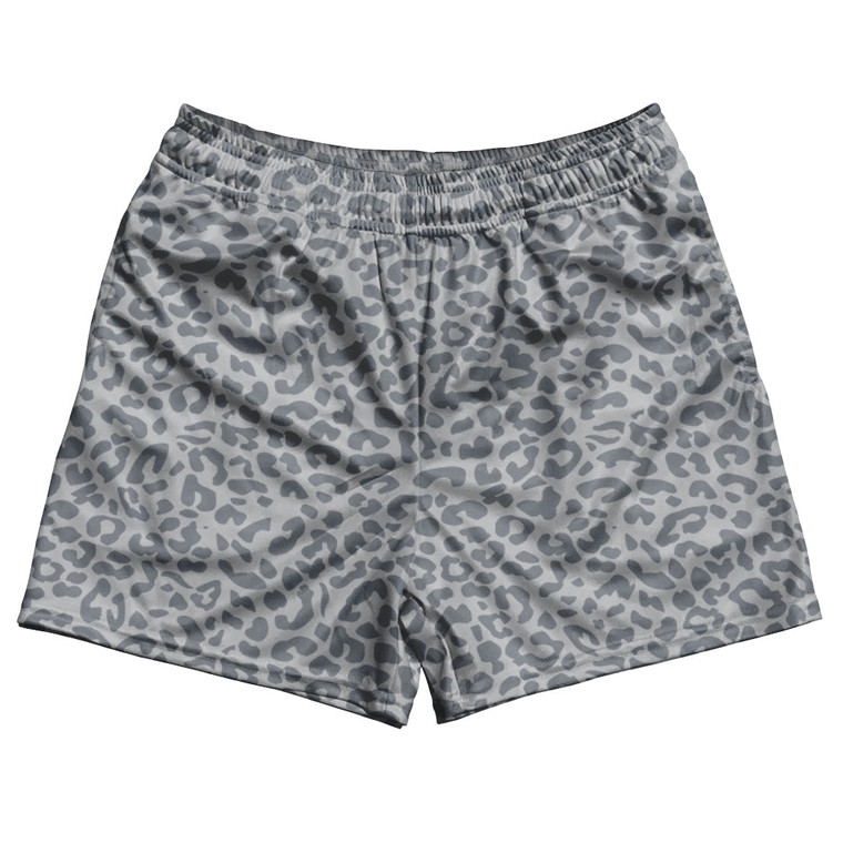 Cheetah Two Tone Cool Grey Rugby Gym Short 5 Inch Inseam With Pockets Made In USA - Cool Grey