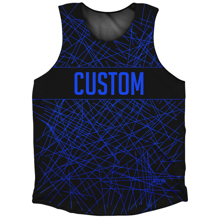 Laser Show Neon Blue Custom Athletic Tank Top Made In USA - Neon Blue