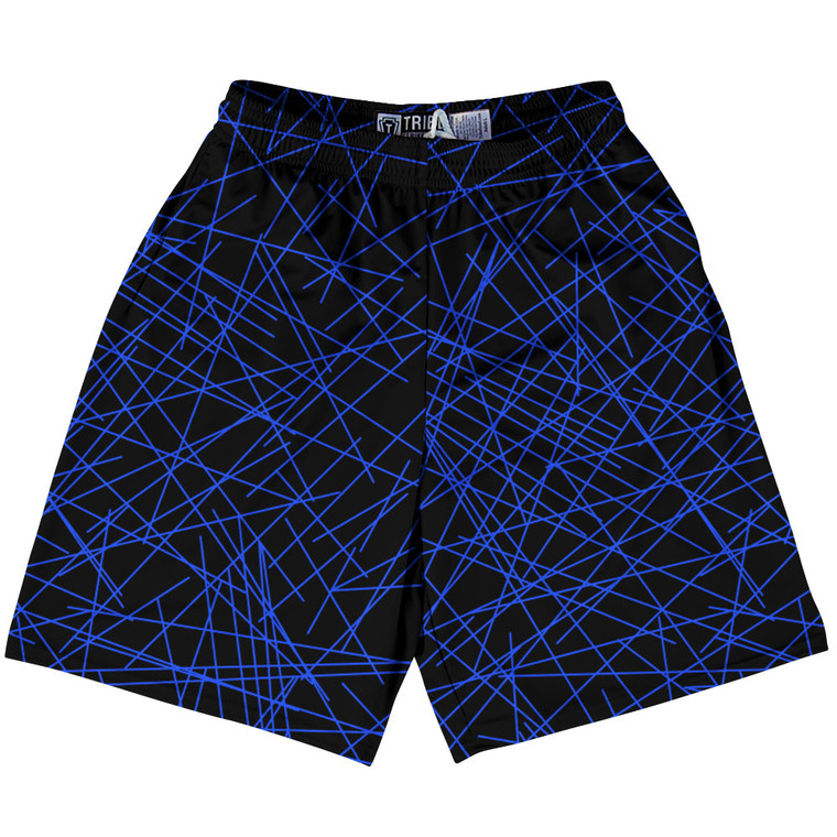 Laser Show Neon Blue Lacrosse Shorts Made In USA - Neon Blue