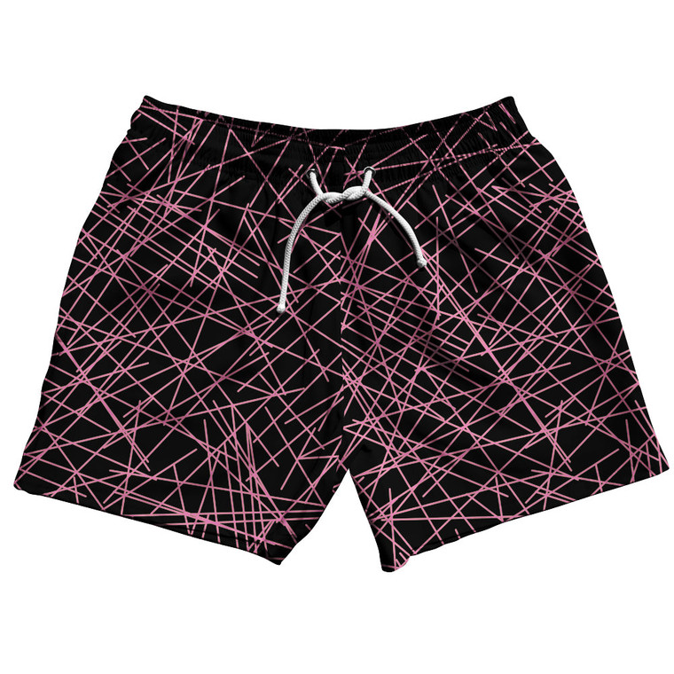 Laser Show 5" Swim Shorts Made in USA - Bright Pink