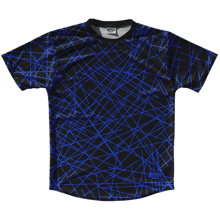 Laser Show Neon Blue Running Shirt Track Cross Made In USA - Neon Blue