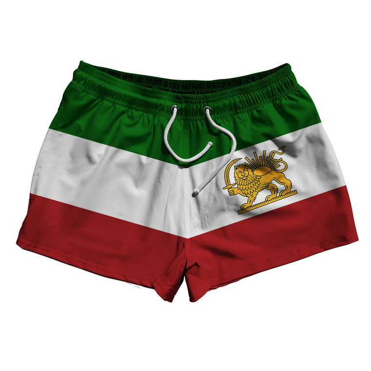 Free Iran Country Flag 2.5" Swim Shorts Made in USA - Green Red White