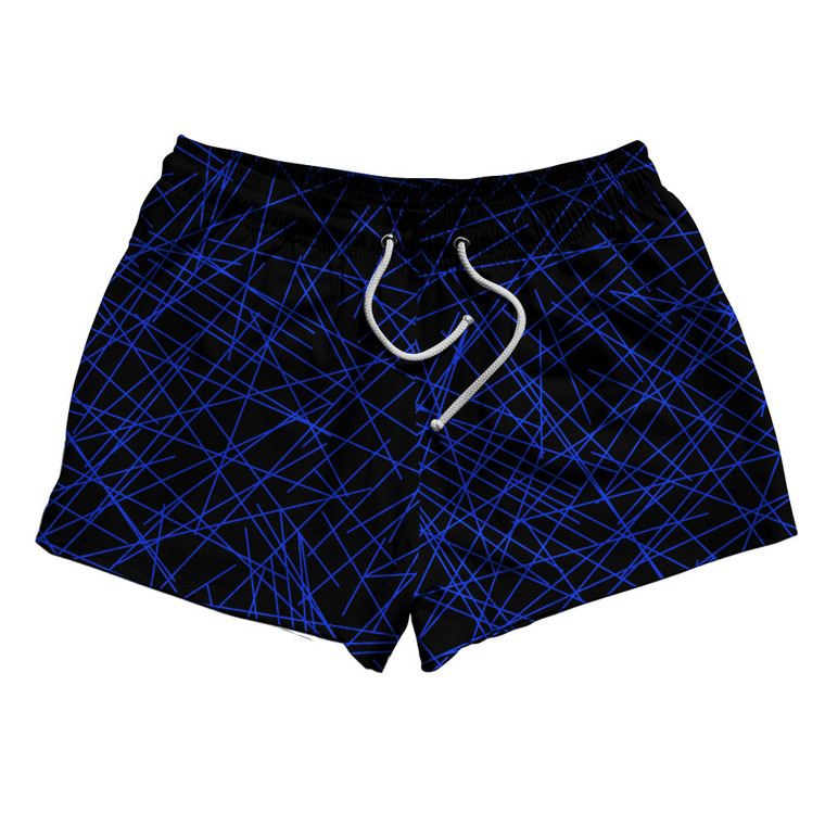 Laser Show Neon Blue 2.5" Swim Shorts Made in USA - Neon Blue