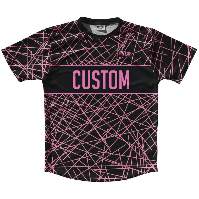 Laser Show Custom Running Shirt Track Cross Made In USA - Bright Pink