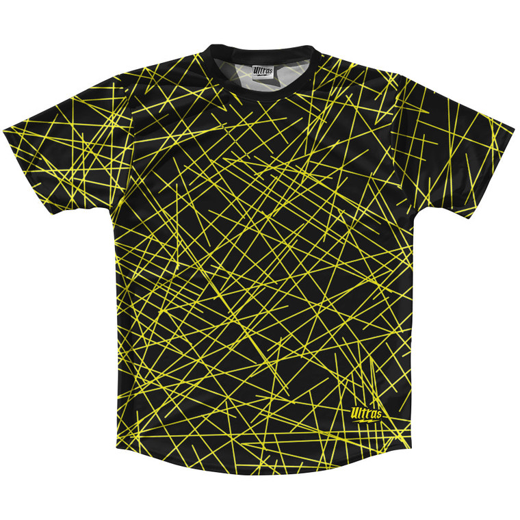 Laser Show Running Shirt Track Cross Made In USA - Bright Yellow