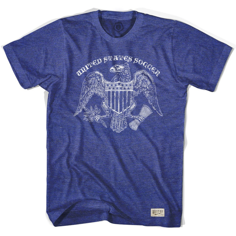 United States Eagle Soccer Adult Tri-Blend T-shirt - Indigo