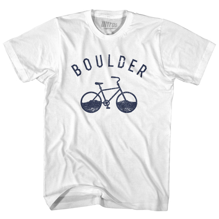 Boulder Bike Womens Cotton Junior Cut T-Shirt - White
