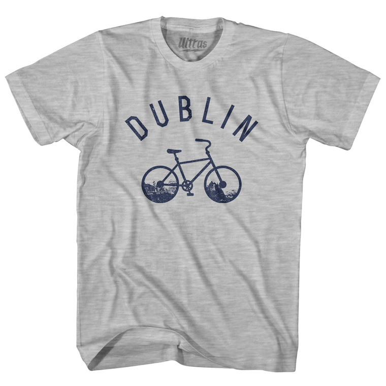 Dublin Bike Adult Cotton T-shirt - Grey Heather