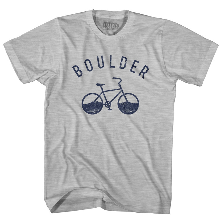 Boulder Bike Womens Cotton Junior Cut T-Shirt - Grey Heather