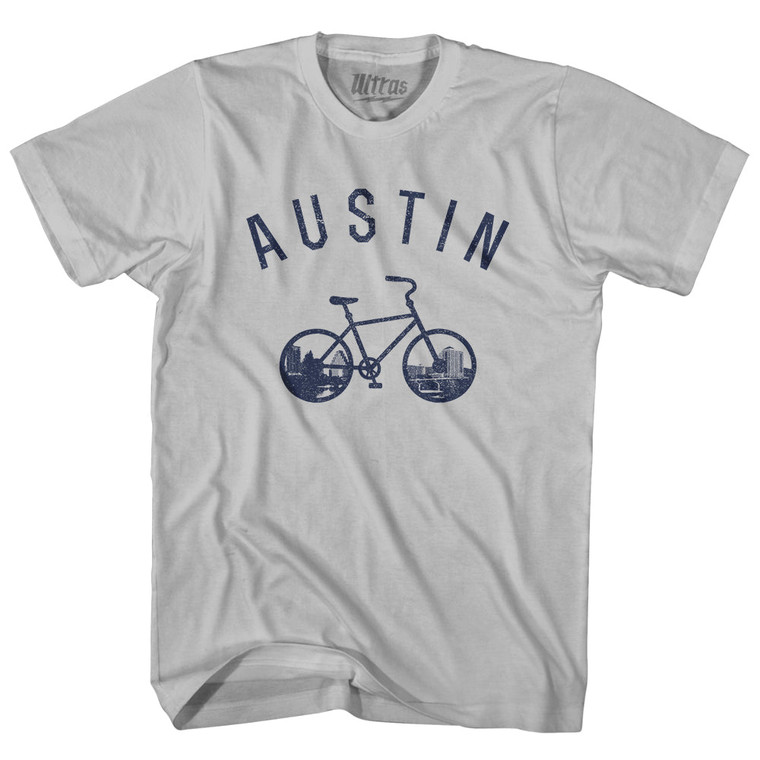 Austin Bike Adult Cotton T-shirt - Cool Grey
