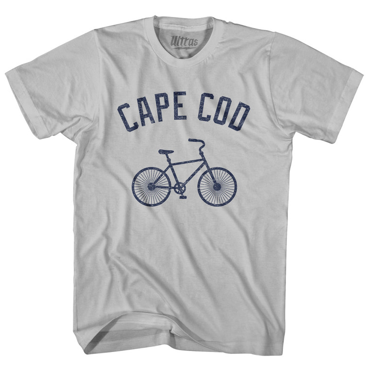 Cape Cod Bike Adult Cotton T-shirt - Cool Grey