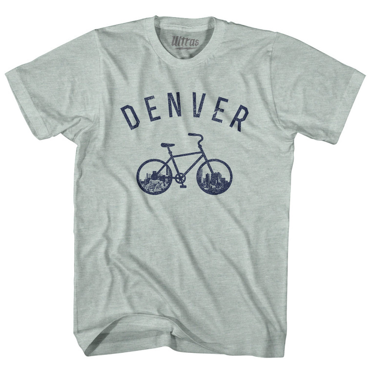 Denver Bike Adult Tri-Blend T-shirt - Athletic Cool Grey