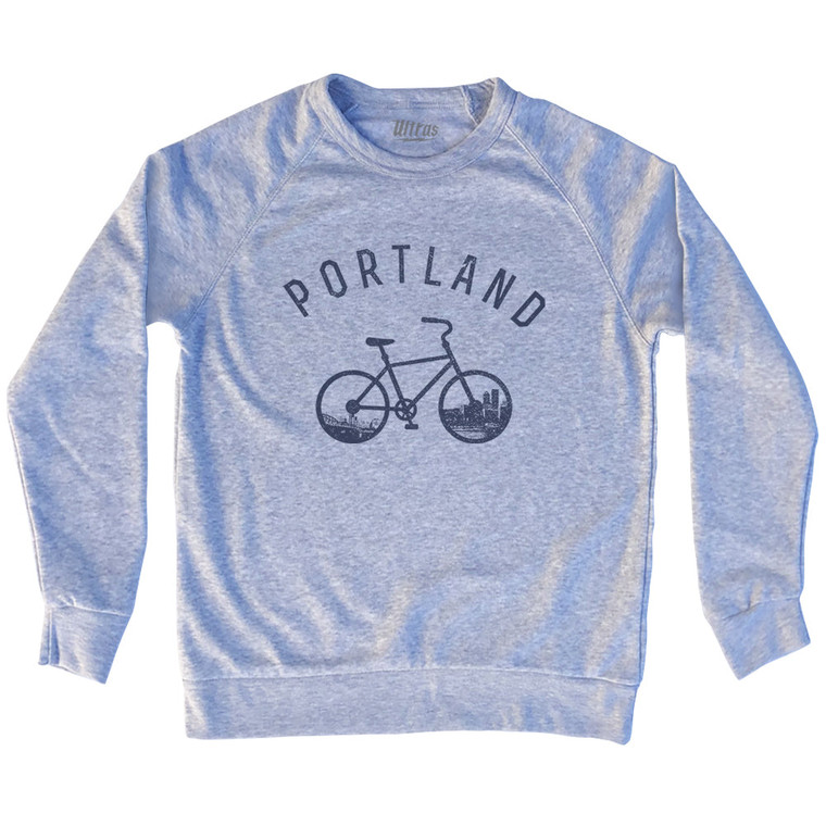 Portland Bike Adult Tri-Blend Sweatshirt - Grey Heather