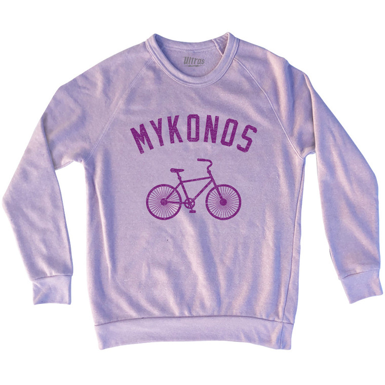 MYKONOS Bike Adult Tri-Blend Sweatshirt - Pink