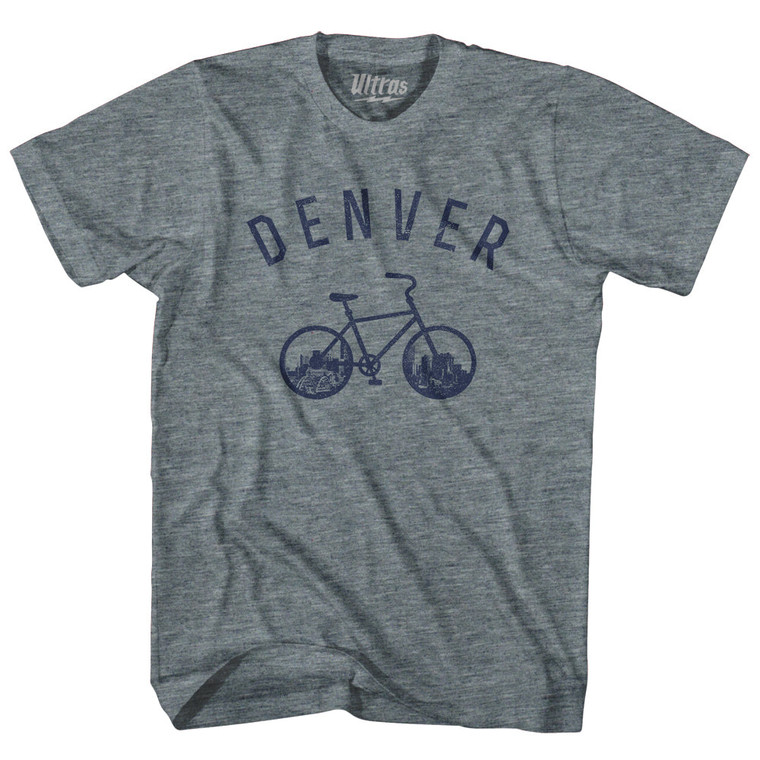 Denver Bike Adult Tri-Blend T-shirt - Athletic Grey