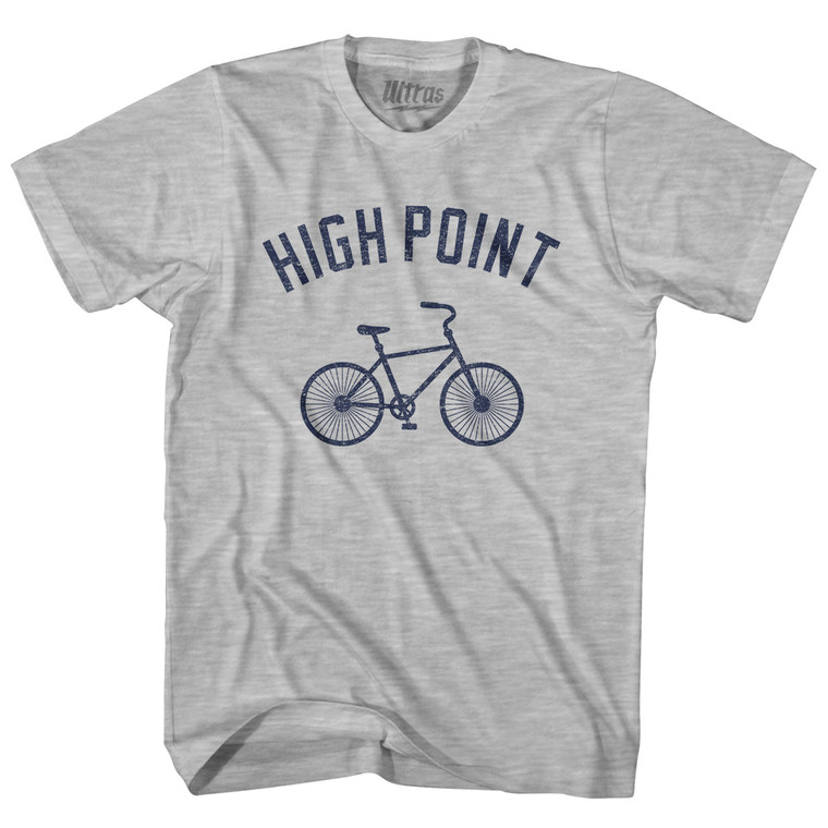 High Point Bike Adult Cotton T-shirt - Grey Heather