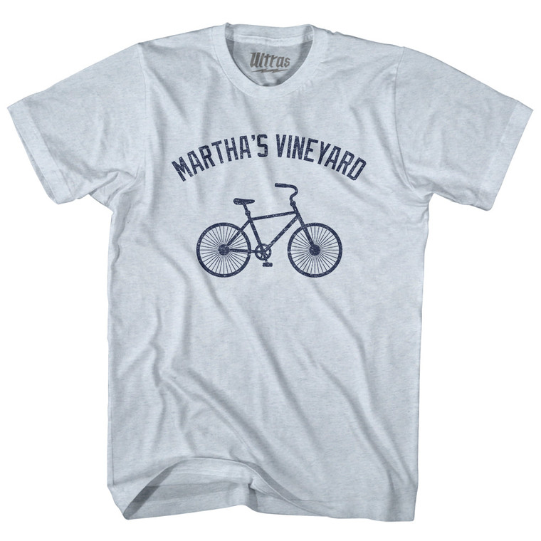 Martha's Vineyard Bike Adult Tri-Blend T-shirt - Athletic White