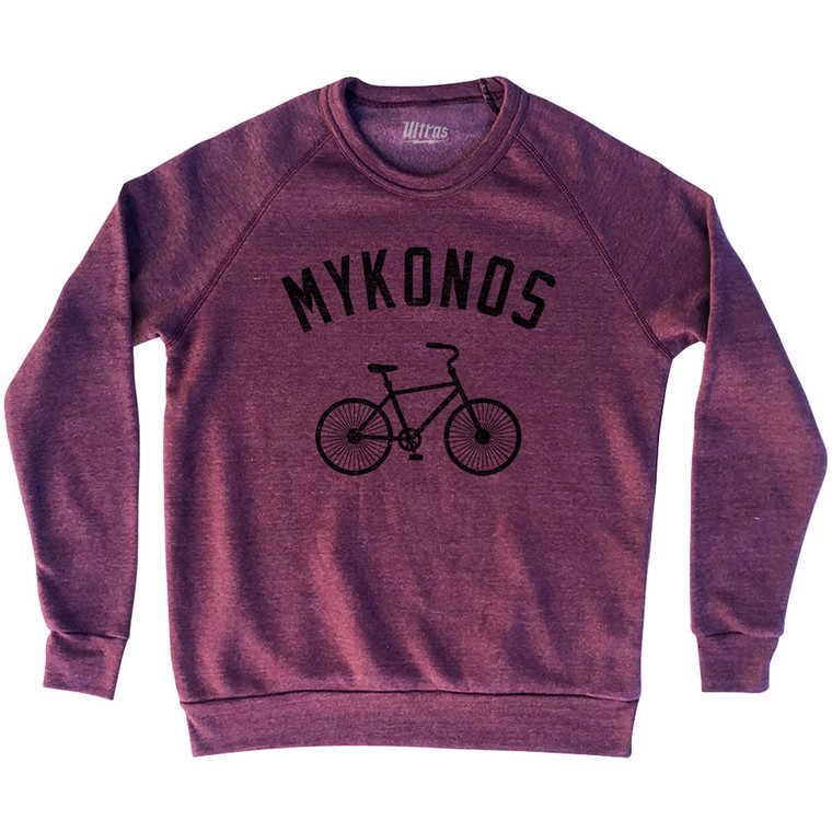 MYKONOS Bike Adult Tri-Blend Sweatshirt - Cardinal