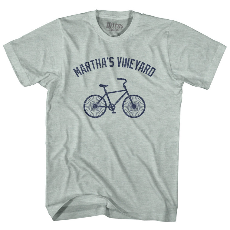 Martha's Vineyard Bike Adult Tri-Blend T-shirt - Athletic Cool Grey