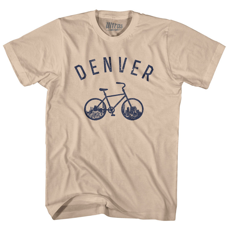 Denver Bike Adult Cotton T-shirt - Creme
