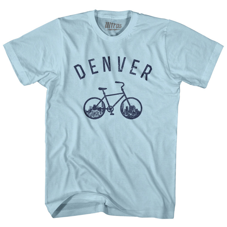 Denver Bike Adult Cotton T-shirt - Light Blue