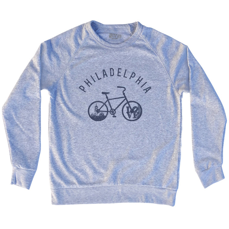 Philadelphia Bike Adult Tri-Blend Sweatshirt - Grey Heather