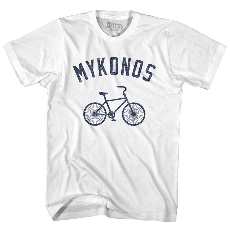 MYKONOS Bike Adult Cotton T-shirt - White