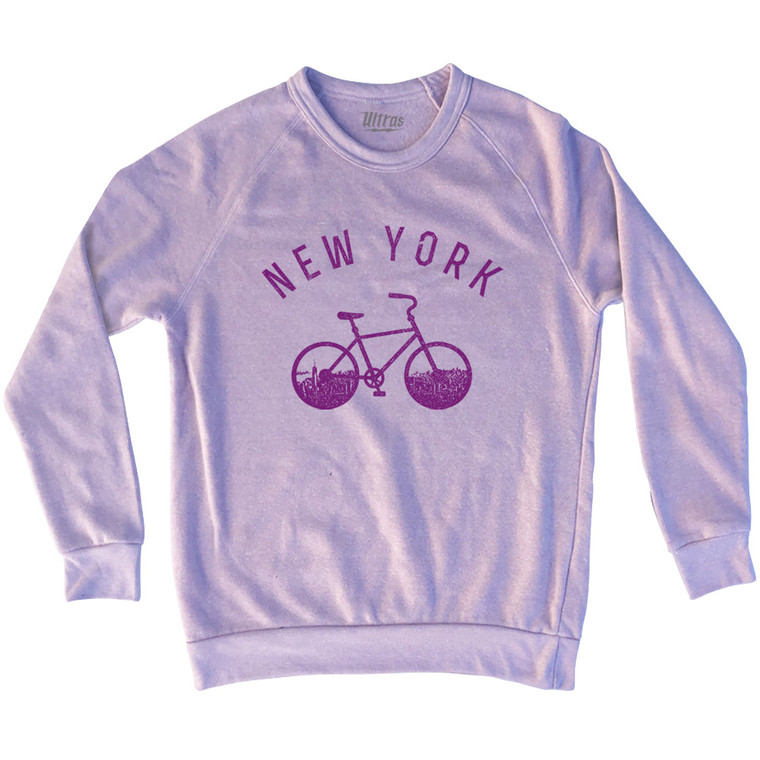 New York Bike Adult Tri-Blend Sweatshirt - Pink