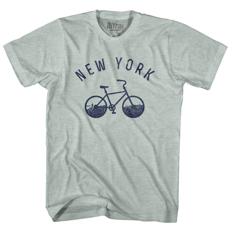 New York Bike Adult Tri-Blend T-shirt - Athletic Cool Grey