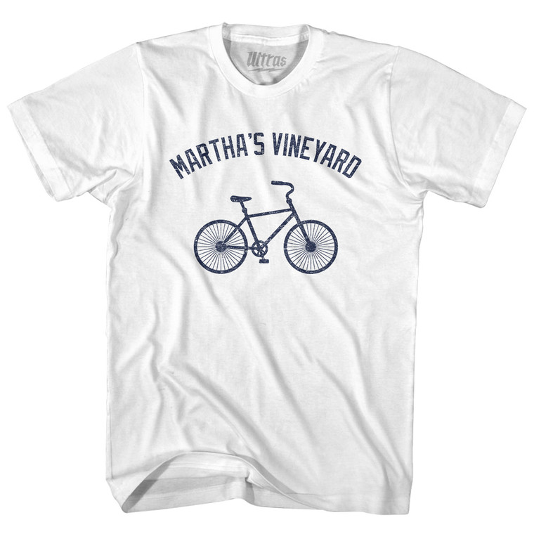 Martha's Vineyard Bike Adult Cotton T-shirt - White
