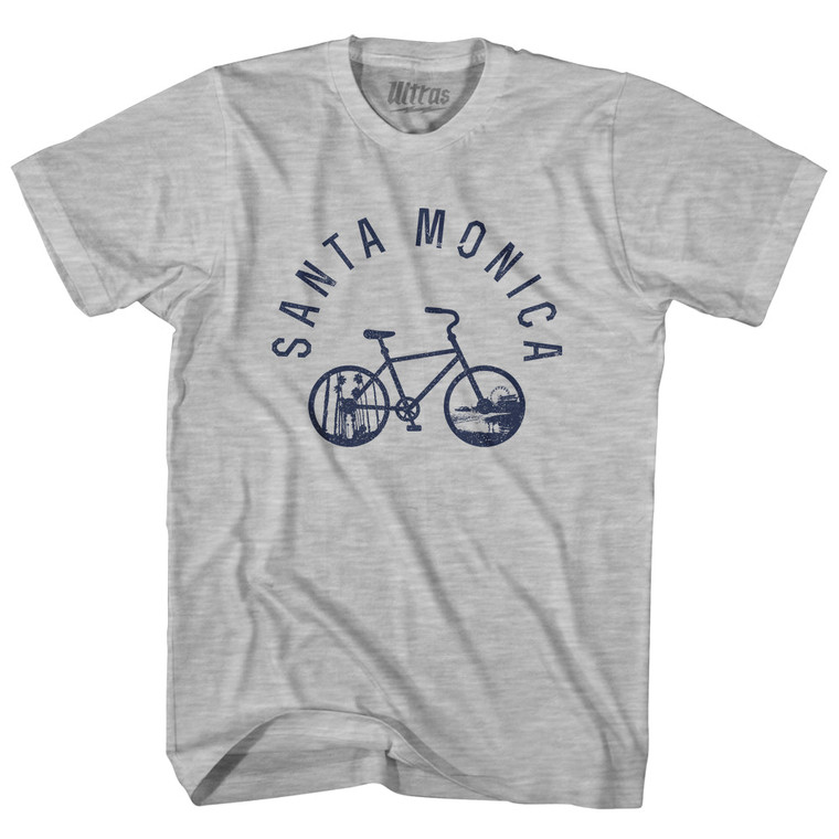 Santa Monica Bike Youth Cotton T-shirt - Grey Heather