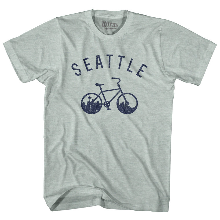 Seattle Bike Adult Tri-Blend T-shirt - Athletic Cool Grey